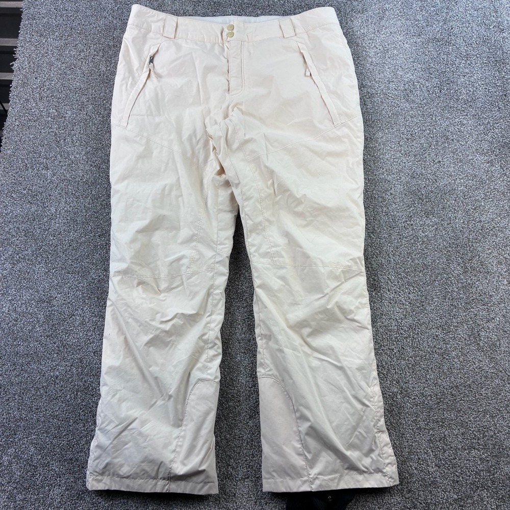Columbia‎ Bugaboo Snow Pants Women's XL White Ski Snowboard Fleece Lined